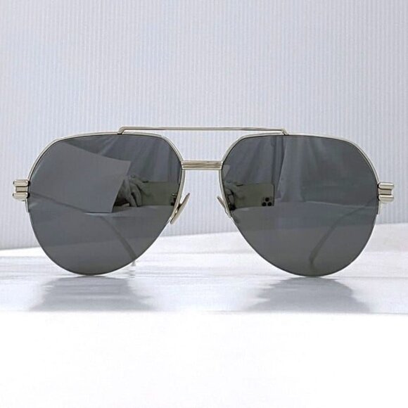 Bottega Veneta Sunglasses Silver Gray Mirror main image 8